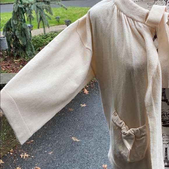 Wool/Cashmere cardigan sweater-3/4 wide sleeves - Picture 2 of 6